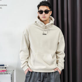 徐太浪【学院风 抽绳连帽】加绒卫衣男秋冬新款休闲运动帽衫外套