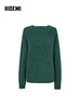 HIDEMI 进口alpaca羊驼毛长毛极简圆领廓形长袖大毛衣 商品缩略图4