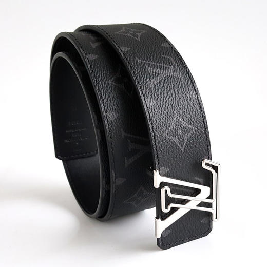 【全新】LV路易威登LV LINE 40毫米双面腰带M8404T男士经典黑色老花纹镂空银头双面腰带皮带男士261125AK02 商品图4