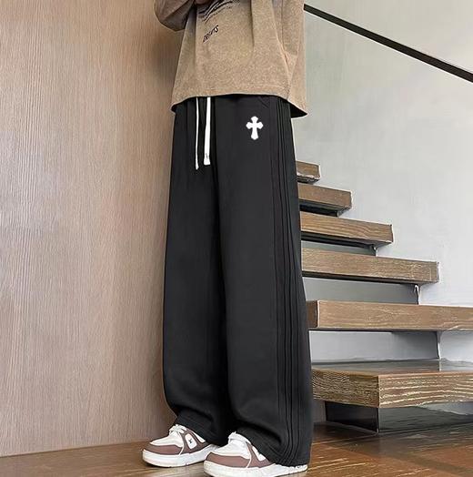 D120216加绒冬季潮流加绒宽松时尚运动男女情侣款卫裤 商品图0