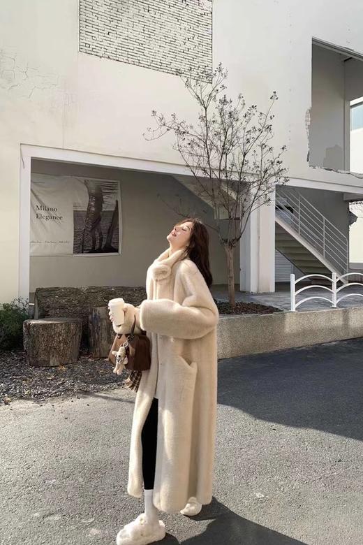 ELLA JADE 气质过膝水貂绒长款皮草大衣外套 21907 商品图1