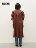HIDEMI 棕红色廓形衬衫裙附送分体三角巾 商品缩略图1