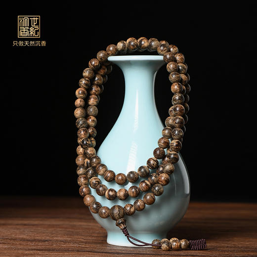 天然达拉干沉香佛珠 沉水级 7mm*108颗 21.2克 SP10034 商品图0