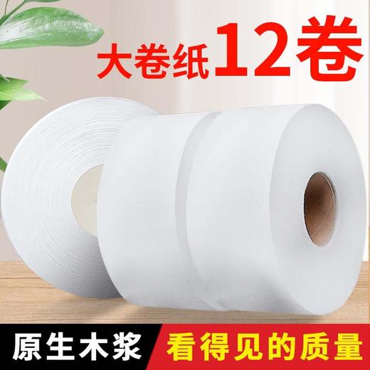 大卷纸卫生纸厕所纸酒店宾馆民宿商用家用大尺寸卫生纸整箱批发 商品图1