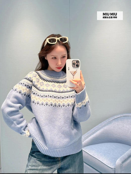缪缪 baby蓝费尔岛毛衣(KX*MM) 商品图8
