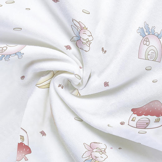 贝彤针织棉双胆被冰山企鹅/蘑菇美兔加厚款Cb2510蓝色120*150cm 商品图13