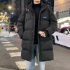 D120218冬季百搭种草款连帽加厚长款棉服外套男女闺蜜情侣款 商品缩略图0