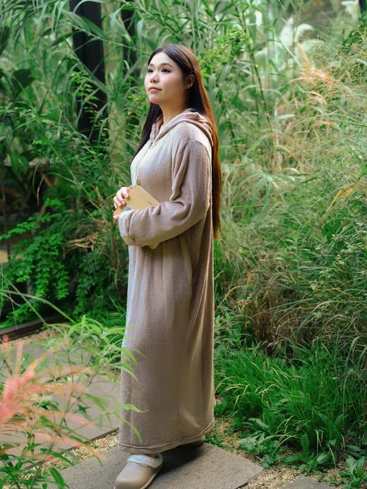 一周发货【家居服】270g特厚双面绒保暖伴侣 ✅长款加厚，双面绒，不臃肿✅L-5XL全尺码，藏蓝/黑/棕三色可选 ✅双侧口袋+双向拉链，实用又方便🏡宅家、办公、遛弯，一件搞定温暖！95%涤纶5%氨纶 商品图4