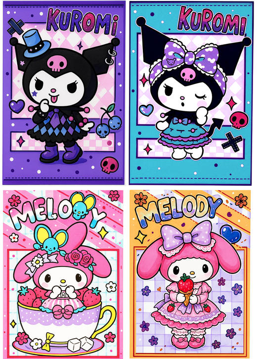 《美乐蒂与酷洛米的艺术课》卡通动漫人物【自动发货：下单后，点击手机短信中收到的链接，即可获取文件下载的链接；如有任何问题，可添加客服微信hm33268获得帮助】 商品图1