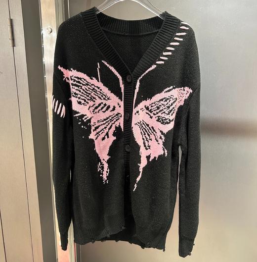 NC撞色蝴蝶图案毛织外套50722（黑）秋季253050210321 商品图1