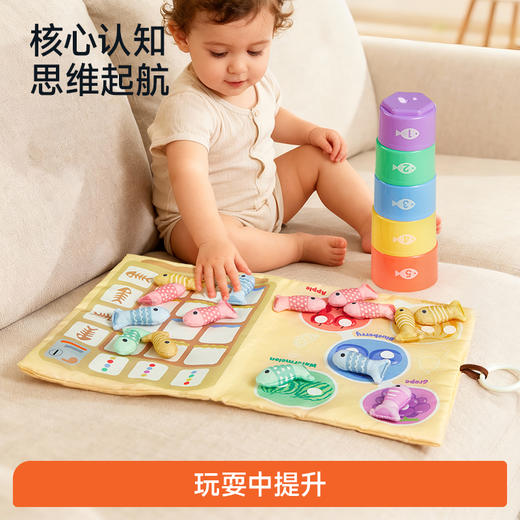 【冬日暖拥】曼龙mloong 启智布艺钓鱼玩具套装儿童益智查数 分辨颜色排列 玩水 商品图7