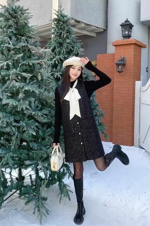 amadella 优雅气质小香风细闪亮片连衣裙套装 21903 商品图2