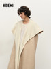 HIDEMI 进口澳洲美利奴双面双色长毛羊毛大翻领茧型大廓形大衣 商品缩略图4