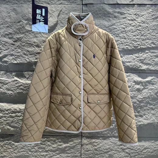 D120227复古时尚叙事学院风菱格绗缝棉服女款 商品图8