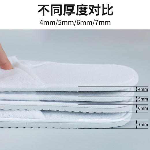 高档酒店一次性拖鞋宾馆民宿专用无纺布拖鞋美容院防滑厚拖鞋批发 商品图3