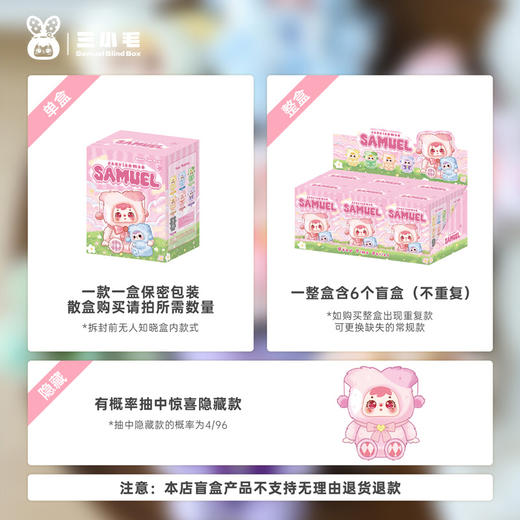 三小毛好时光系列毛绒盲盒-纪念日百货门店同款168000522 商品图2