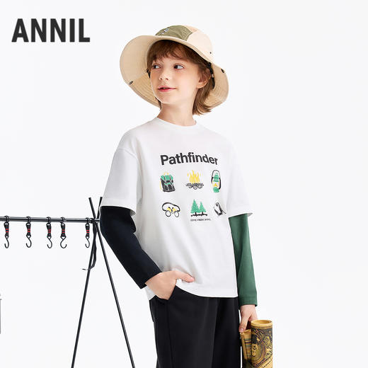 男童圆领长袖针织衫春季新款安奈儿童装EB611573 商品图1