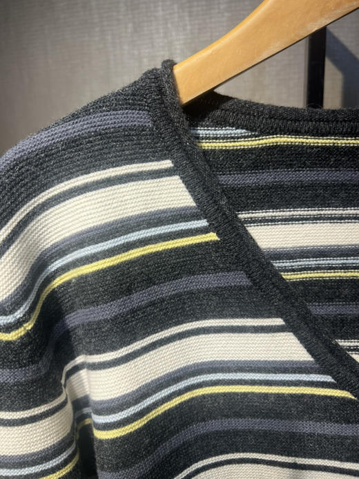 【推荐款显瘦】水淼2025冬新款休闲简约大气毛织条纹羊毛开衫1498 商品图6