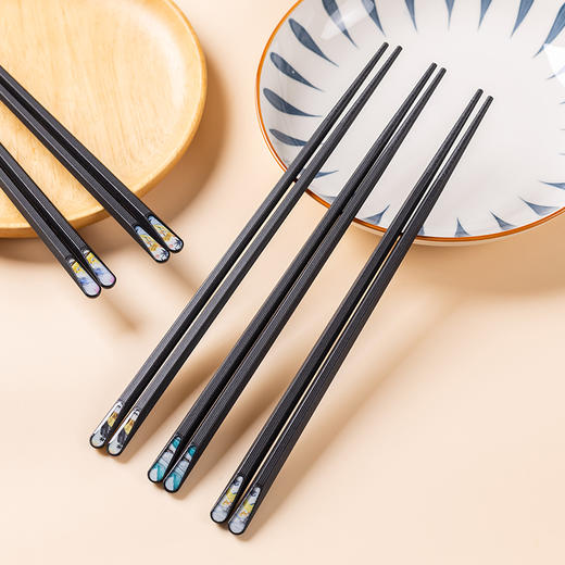 美穗吉家 家用分类合金筷5双装 商品图2