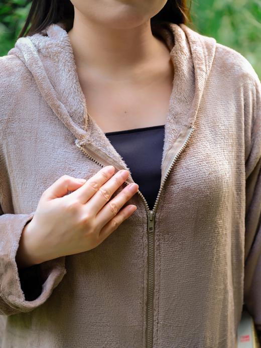 一周发货【家居服】270g特厚双面绒保暖伴侣 ✅长款加厚，双面绒，不臃肿✅L-5XL全尺码，藏蓝/黑/棕三色可选 ✅双侧口袋+双向拉链，实用又方便🏡宅家、办公、遛弯，一件搞定温暖！95%涤纶5%氨纶 商品图7