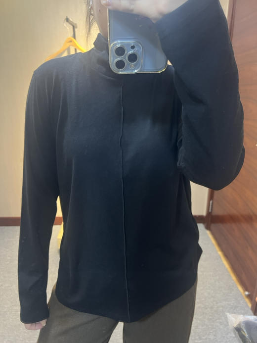 水淼2025冬新款高领宽松密包搞高弹休闲小衫1868 商品图7