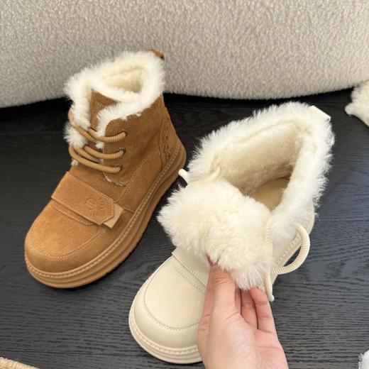 JEHURFIE纪华菲维尔雪山雪地靴 | 毛里内里、脚感柔软、保暖舒适、4cm厚底+魔术贴调节、舒适增高又方便穿脱、冬日户外百搭 商品图1