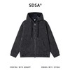 SDSA男士秋冬新款痞帅男装时尚绒毛线条竖纹拉链连帽卫衣百搭宽松 商品缩略图0
