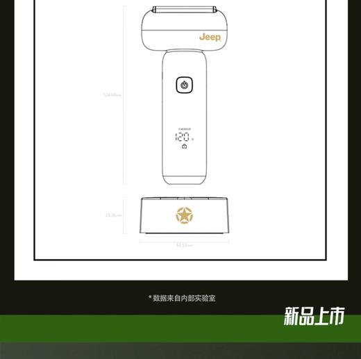Jeep PRK101剃须刀吉普电动剃须刀往复式顺滑齿轮小锤子刮胡刀快充头全身水洗生日礼物 商品图8