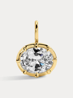 订购8周到｜Lili Claspe-Mara Oval-金色 锆石 吊坠［美国设计师］