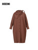 HIDEMI 棕红色廓形衬衫裙附送分体三角巾 商品缩略图4