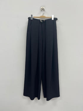 NC配皮带压褶宽松阔腿裤50907（黑） 秋季 153240160321