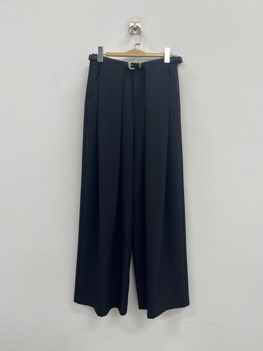 NC配皮带压褶宽松阔腿裤50907（黑） 秋季 153240160321 商品图0