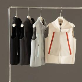 四色机能风前后拉链加厚摇粒绒马甲