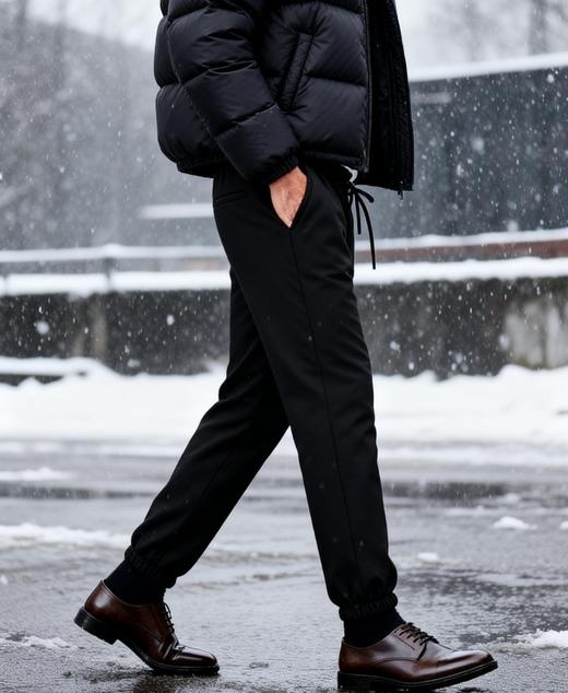 【超模君严选 清仓福利】罗蒙ROMON防风抗寒鹅绒裤，四层锁绒技术，三防面料➕纳米技术，有效防水防油防污，抗风保暖，男女同款 （3-5天发货） 商品图4