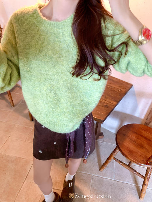 <曾小咸推荐> 现货秒杀！微信超特价！绿色毛衣日常209.99 立减100 秒杀109.99！棕色绣花短裙 日常139.99 立减70 秒杀69.99！ 商品图7
