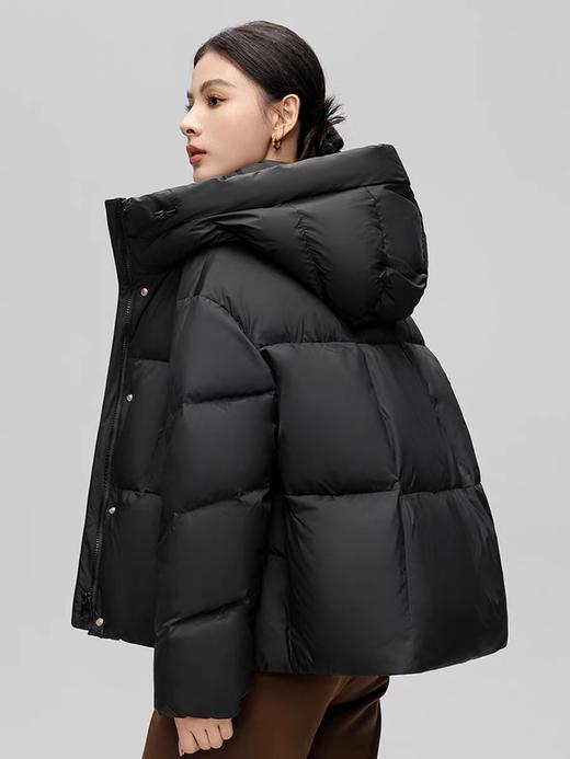 直发【9313】江南同款～90%白鸭绒，高蓬松 面包款 连帽羽绒服 商品图3