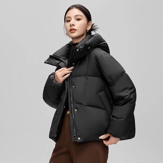 直发【9313】江南同款～90%白鸭绒，高蓬松 面包款 连帽羽绒服 商品图2