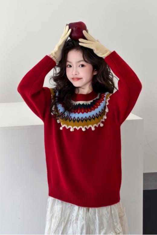 叮🔔🎄圣诞新年限定战袍来啦‼️【冬日甜妹手工毛球套头毛衣6086】🎄提前把圣诞穿在身上 chao级洋气，今天超多新款买到你过瘾😎王子公主请安心过节 商品图2