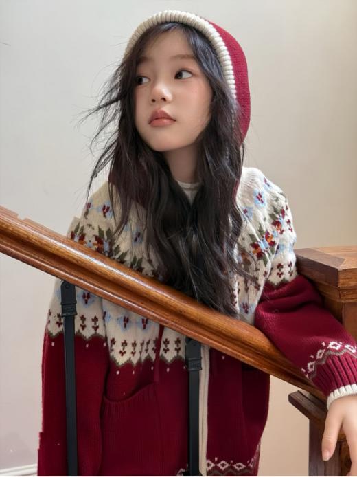 叮🔔🎄圣诞新年限定战袍来啦‼️【圣诞浆果费尔岛连帽针织开衫6085】🎄提前把圣诞穿在身上 chao级洋气，今天超多新款买到你过瘾😎王子公主请安心过节 商品图2