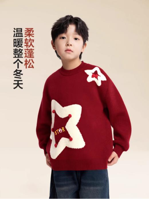 叮🔔🎄圣诞新年限定战袍来啦‼️【兄妹/姐弟同款”加厚五角星提花毛衣6087】🎄提前把圣诞穿在身上 chao级洋气，今天超多新款买到你过瘾😎王子公主请安心过节 商品图4