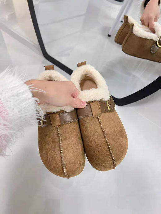 直发 百丽同款【花生吐司勃肯鞋】 厚款羊京绒高保暖雪地靴 商品图2