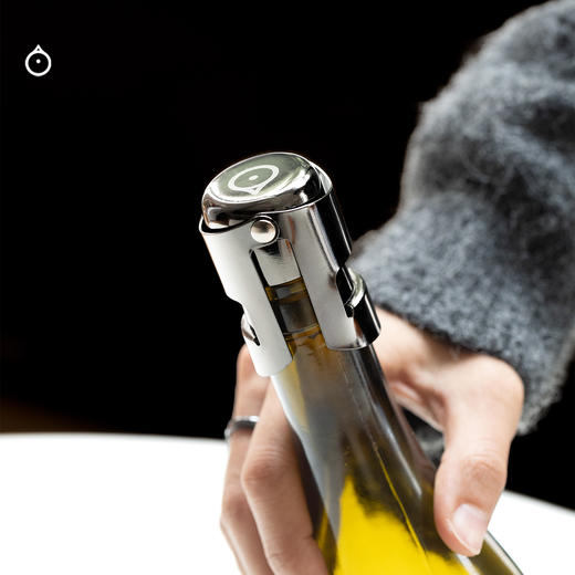 企鹅市集|定制通用葡萄酒酒塞 起泡酒静态酒通用 食品级硅胶 耐用不锈钢 隔绝氧气 保存气泡 商品图3