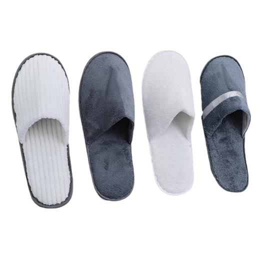 冬季款珊瑚绒一次性拖鞋酒店宾馆民宿居家用客人用加厚防滑可洗澡 商品图4