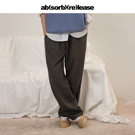 absorbrelease ab白噪深灰色休闲裤男秋冬垂感直筒长裤男士裤子 商品图4