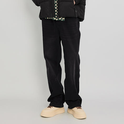 【新品上新】HX 秋冬季水洗直筒牛仔长裤加绒C201440008101 商品图4