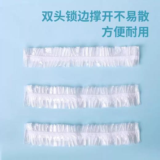 加大加厚一次性沐浴帽家用男女洗澡防水塑料头套保鲜袋膜浴帽大号 商品图3