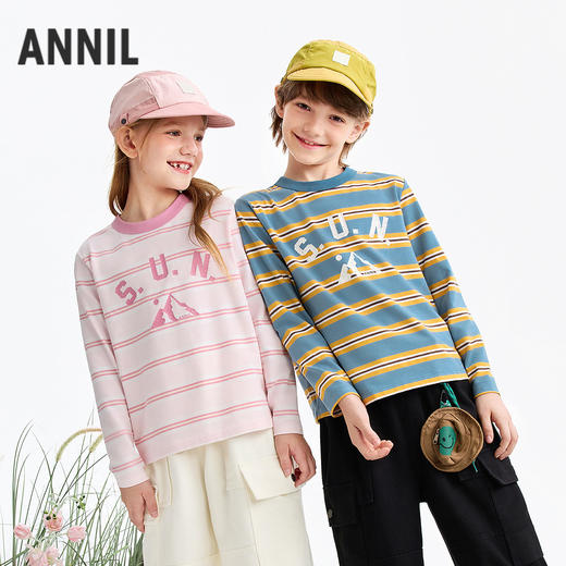 男女童圆领长袖针织衫春季新款安奈儿童装EM611569 商品图1