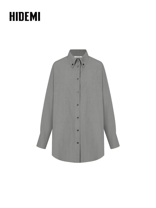 HIDEMI 基础款女装翻领撞色扣春日衬衫新款上衣外套 商品图5