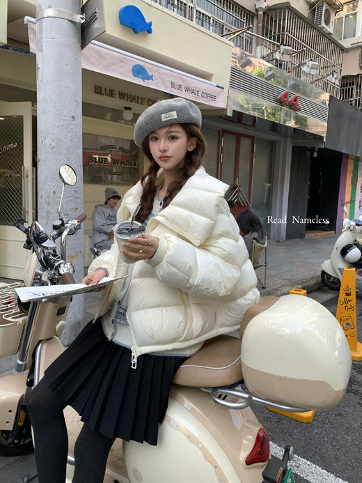 Read Nameless /超柔系列 白色90白鹅绒翻领羽绒服 2025/12/4 商品图5