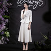法小曼*子珍专款/女2025年新款时尚套装年轻洋气减龄正装米白色职业装西装伞裙 商品缩略图0